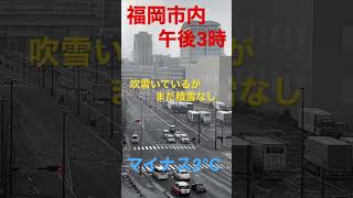 【福岡情報局】午後三時　福岡市内は吹雪いていますが　中央区では積雪はありません。ゴゴスマでは凄いことになっていましたね。#帰宅命令　出ていません