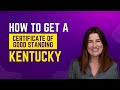 Certificate of Good Standing Kentucky #certificateofgoodstanding