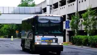 New Jersey Transit Route 167T bus passing Glenpointe/Marriott