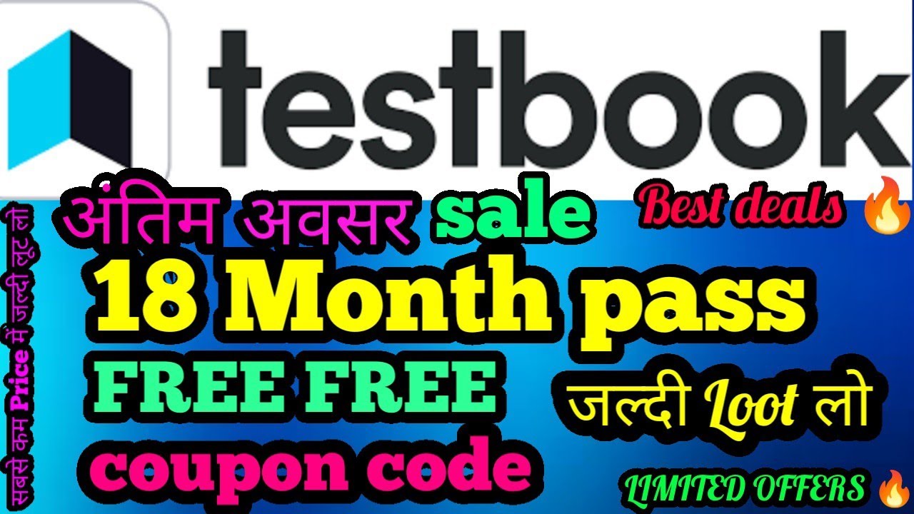 Testbook 18 Month Pass Free|Testbook Coupon Code Today|Lifetime ...