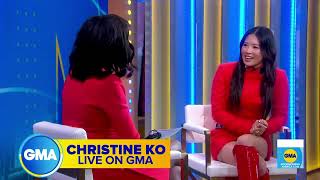 Christine is a lady in red for Good Morning America