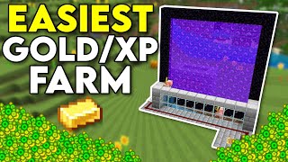 The BEST AFK Gold XP Farm Minecraft Bedrock 1.20