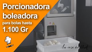 Porcionadora Boleadora de masa de pizza hasta 1.100 gr. Redondeadora para pizzerias