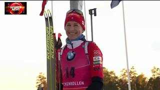 Biathlon Women's world cup Holmenkollen 2019 Sprint Post Race Ceremony Kuzmina Fialkova Preuss