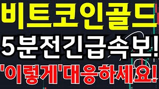 🔴[비트코인골드]🎯5분전 긴급속보!🎯\