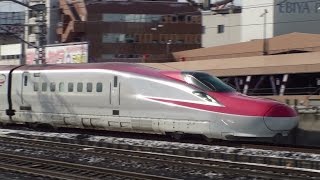 東北新幹線　下り　E6+E5　下り　郡山駅　11番ホーム　入線