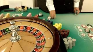 The roulette dealing practice【大阪カジノディーラースクール】ルーレットディーリング　一連の流れ