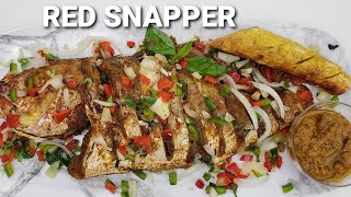 #redsnapper#fish HOW TO MAKE JUICY OVEN GRILLED RED SNAPPER.RECETTE DU POISSON VIVANEAU ROUGE BRAISÉ