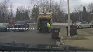 Sanitation worker finds suspect hiding in trashcan in Ohio