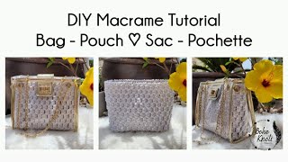 Easy DIY Macrame BAG-POUCH Tutorial EN-FR Tuto SAC-POCHETTE en macrame | #16