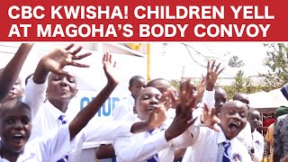 CBC KWISHA, CHILDREN YELL AT MAGOHA'S BODY CONVOY
