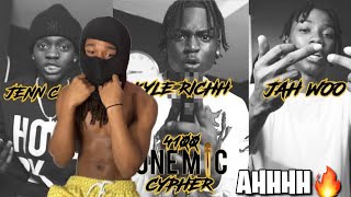 Reaction to 4100 ONE MIC CYPHER (Kyle Richh, Jenn Carter & Jay Woo) - Unbelievable Talent!
