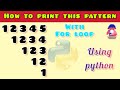 how to print this pattern in python using for loop @akprogrammingtutorials7491