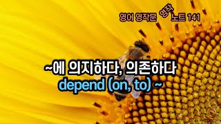 영어 영작문 영작 노트 141. 의지하다, 의존하다 depend on