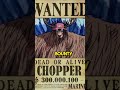 why does chopper have a low bounty explained chopper