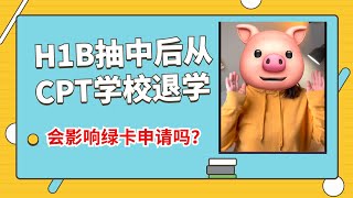 答疑解惑｜抽中H1B想从CPT学校退学，会影响抽绿卡吗？