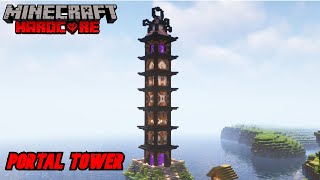 Why I Build the GIAGANTOROUS Portal Tower  in Minecraft Survival || teamminecraftbuild #49