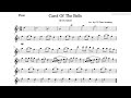 Carol Of The Bells ♩= 80 (Slower) Flute & Piano midi with metronome