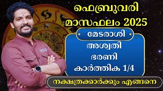 2025 ഫെബ്രുവരി മേടരാശി മാസഫലം | February Monthly predictions 2025  A S Devanandu Malayalam Astrology