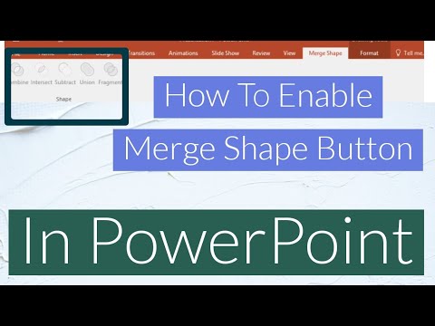 How To Enable Merge Shape In Powerpoint Youtube