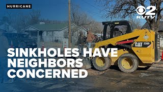 Recurring sinkholes in Hurricane neighborhood cause residents to voice concerns