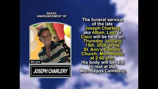 Joseph Charlery ~ Short Obituary