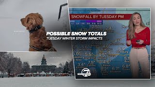 Denver's snow totals could reach 2 to 6 inches, expect slippery Tues AM commute