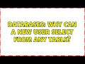 Databases: Why can a new user select from any table? (2 Solutions!!)