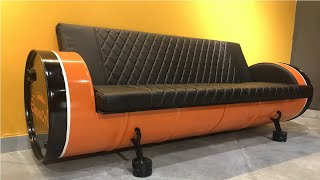 Amazing ideas of Sofas and Chairs made from Recycled Empty Oil Drums