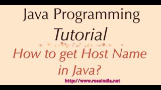 How to get Host Name in Java?