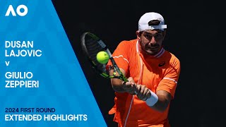 Dusan Lajovic v Giulio Zeppieri Extended Highlights | Australian Open 2024 First Round