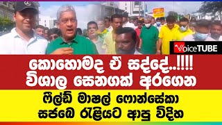 කොහොමද ඒ සද්දේ..!!!! විශාල සෙනගක් අරගෙන ෆීල්ඩ් මාෂල් ෆොන්සේකා සජබෙ රැළියට ආපු විදිහ..