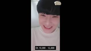 hanse being amazed by his rapidly increasing viewer count before realising the truth