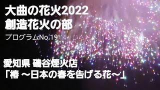 大曲の花火2022  愛知県 磯谷煙火店「椿 ～日本の春を告げる花～」創造花火の部 プログラム No.19