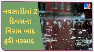 નવસારી શહેર અને જિલ્લામાં 2 દિવસના વિરામ બાદ ફરી વરસાદ |Tv9gujaratinews