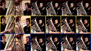 EUPHONIUM, TUBA in C, TUBA in Eb - FULL HOLST SECOND SUITE IN F!!! Matonizz ft. Brian Kelley