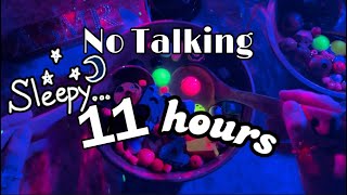 NO TALKING 11 hrs Wood & Beads Soup ASMR sleep relaxation insomnia stress relief wood & water sounds