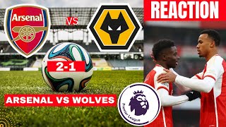 Arsenal vs Wolves 2-1 Live Stream Premier League EPL Football Match Score react Highlights Gunners
