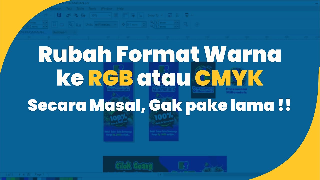 CARA MENGUBAH FORMAT WARNA KE RGB / CMYK DI CORELDRAW DENGAN CEPAT ...