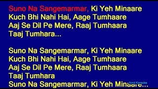 Suno Na Sangemarmar - Arijit Singh Hindi Full Karaoke with Lyrics