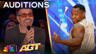 Phillip Lewis Brings the BEST Baton Simon Cowell Has Ever Seen! | Auditions | AG