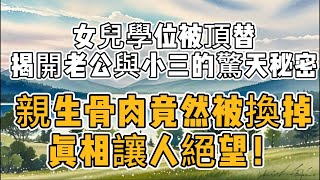 女兒學位被頂替，揭開老公與小三的驚天秘密，親生骨肉竟然被換掉，真相讓人絕望！#情感故事 #两性情感#生活經驗 #老年生活 #為人處世 #心聲新語#故事