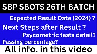 sbp sbots result date,sbp sbots merit list 2024,sbp sbots psychometric tests||sbp test preparation