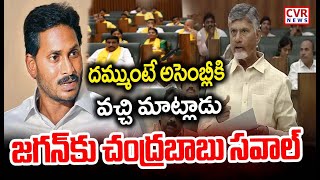 దమ్ముంటే అసెంబ్లీకి వచ్చి మాట్లాడు..జగన్ కు చంద్రబాబు సవాల్ | CM Chnadrababu Challenge To Jagan |CVR