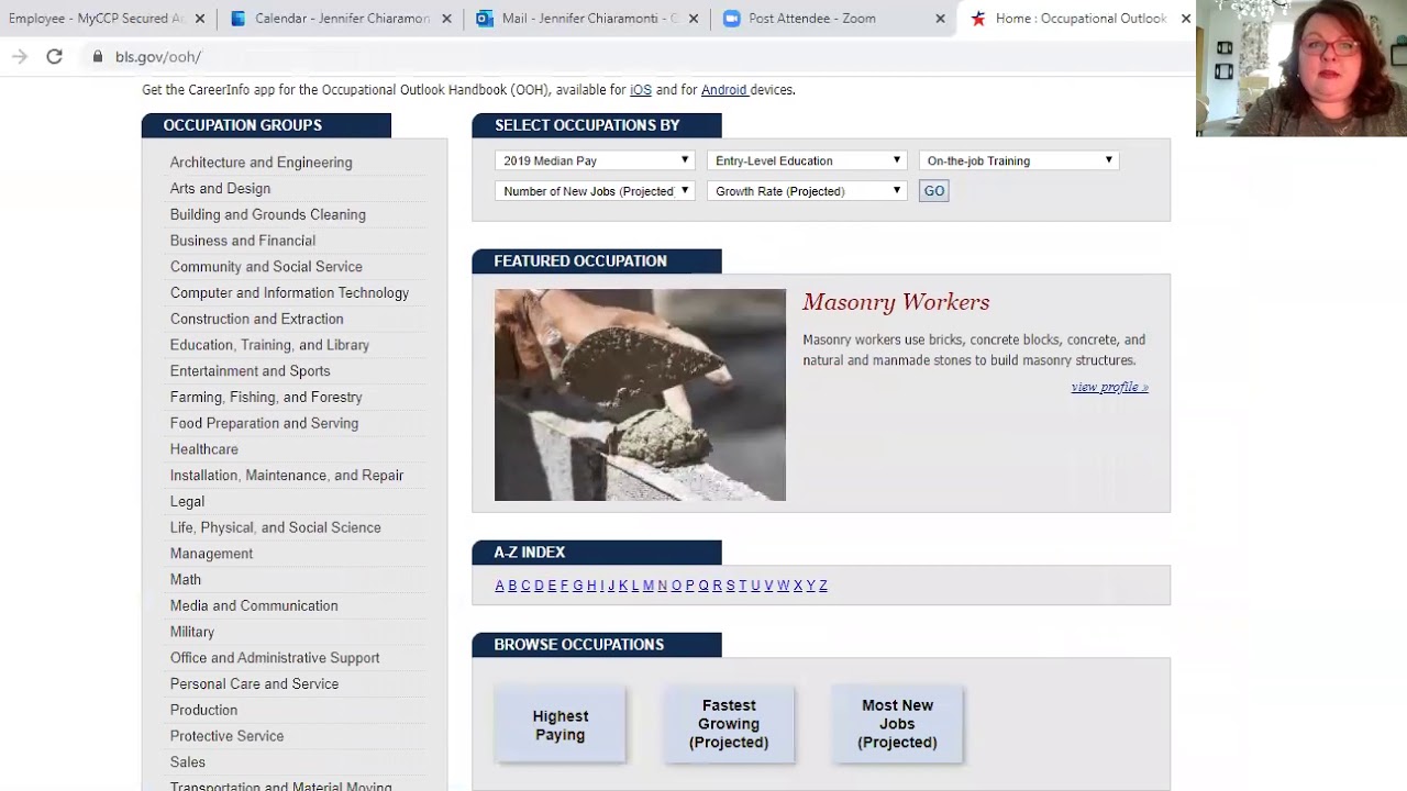 Navigating The Occupational Outlook Handbook - YouTube