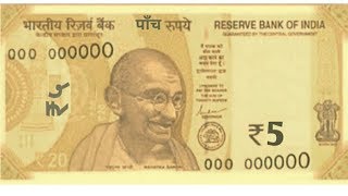 5 रुपये के नया नोट |₹5 rupees new note | 5 Rupees new Indian note | Coin Master |