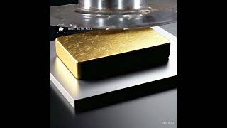 CRUSHING GOLD BAR LIKE A PANCAKE WITH HYDRAULIC PRESSURE!