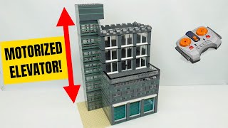 LEGO Motorized Elevator - Skyscraper MOC Update