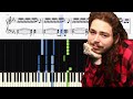Post Malone - Psycho (feat. Ty Dolla $ign) - Piano Tutorial