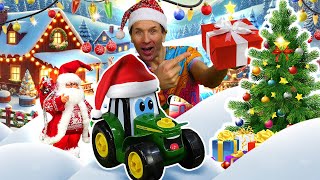 La fête de Noël à la ferme de Johnny le tracteur🚜🎄🌟 Jeux avec voitures pour les enfants